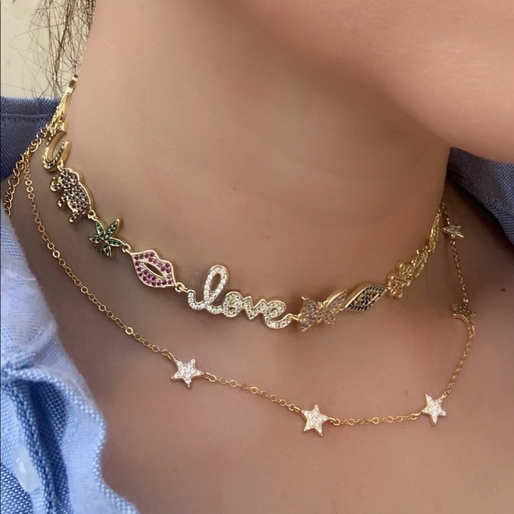 Gold Plated Charms Chocker